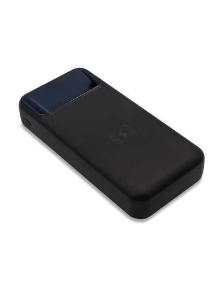 Power bank 20000 mAh z ładowarką indukcyjną Supremi, czarny