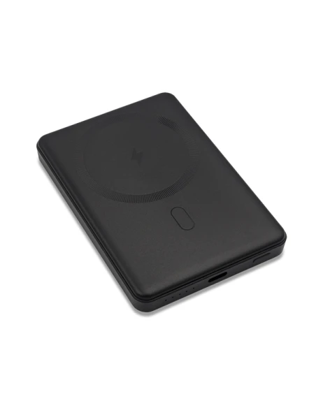 Magnetyczny bezprzewodowy power bank 5000 mAh Yuki, czarny