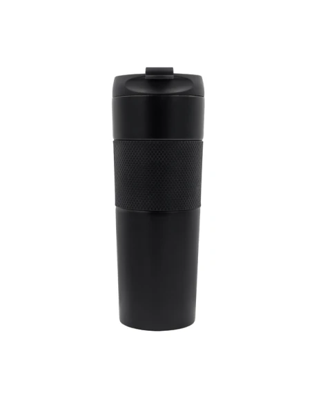 Kubek termiczny z french press Aspet 450 ml, czarny