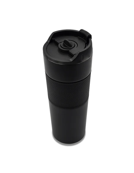 Kubek termiczny z french press Aspet 450 ml, czarny