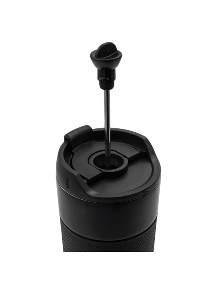 Kubek termiczny z french press Aspet 450 ml, czarny