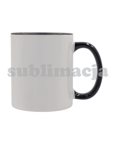 Kubek z powłoką sublimacyjną Gaeta 330 ml, czarny