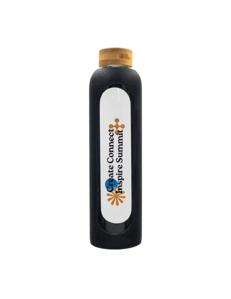 Butelka ze szkła borokrzemowego Richmond 1100 ml, czarny