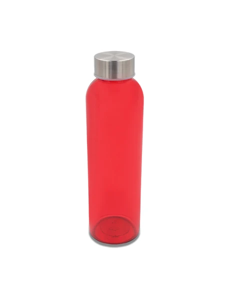 Kolorowa, szklana butelka Aqua Kuba 500 ml, czerwony