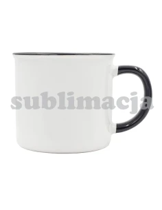 Kubek z powłoką sublimacyjną Ars 400 ml, czarny