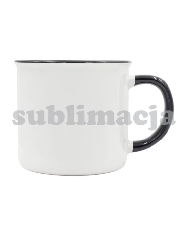 Kubek z powłoką sublimacyjną Ars 400 ml, czarny