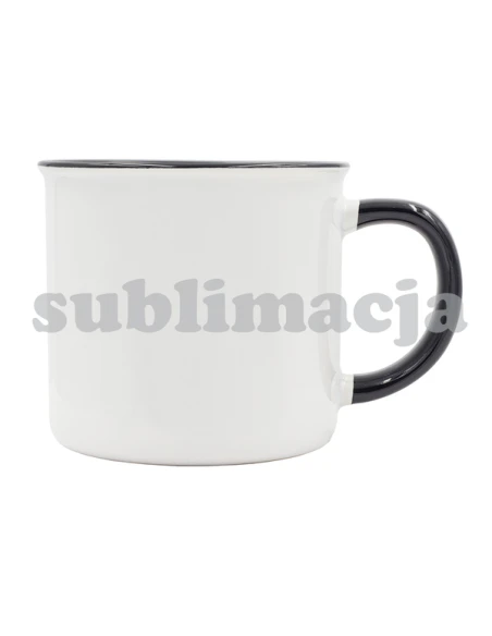Kubek z powłoką sublimacyjną Ars 400 ml, czarny