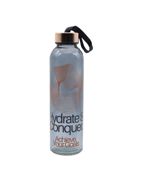 Butelka szklana Lux 500 ml, złoty