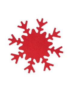 Podkładki filcowe Snowflake, czerwony