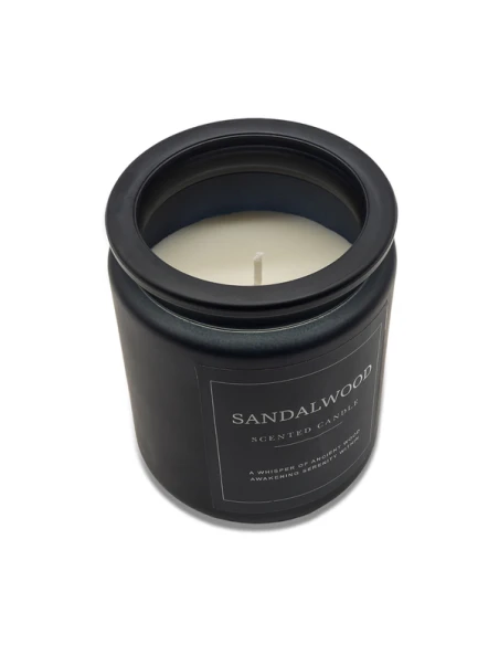 Świeca zapachowa Sandalwood, czarny