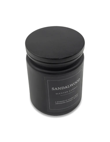 Świeca zapachowa Sandalwood, czarny