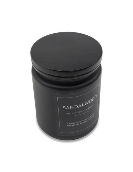 Świeca zapachowa Sandalwood, czarny