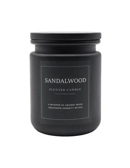 Świeca zapachowa Sandalwood, czarny