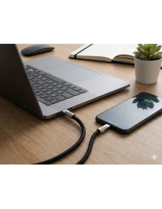 Smycz do telefonu z funkcją ładowania 60W Tavo, czarny 2