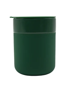 Kubek ceramiczny Caldo 370 ml, ciemny zielony