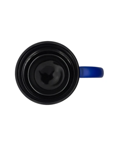 Kubek ceramiczny Velluto 350 ml, niebieski