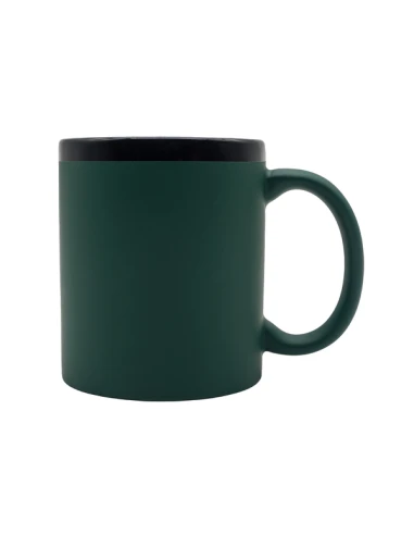 Kubek ceramiczny Velluto 350 ml, ciemny zielony
