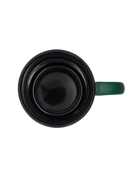 Kubek ceramiczny Velluto 350 ml, ciemny zielony