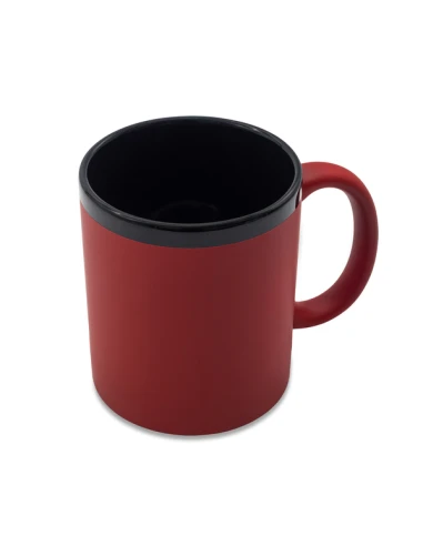 Kubek ceramiczny Velluto 350 ml, czerwony