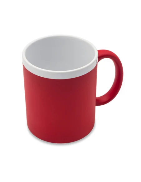 Kubek ceramiczny Velutti 350 ml, czerwony