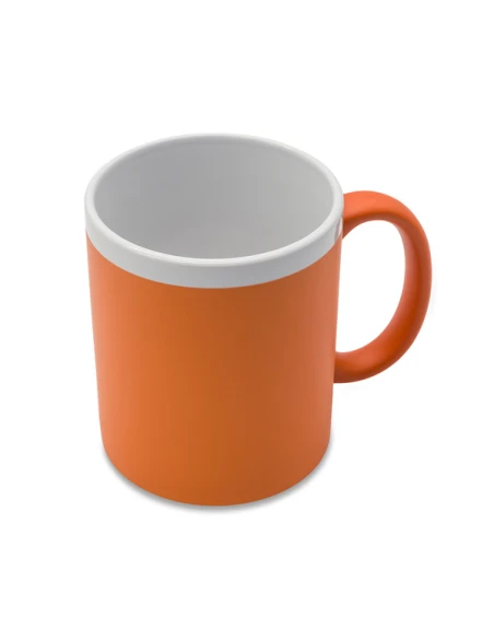 Kubek ceramiczny Velutti 350 ml, pomarańczowy