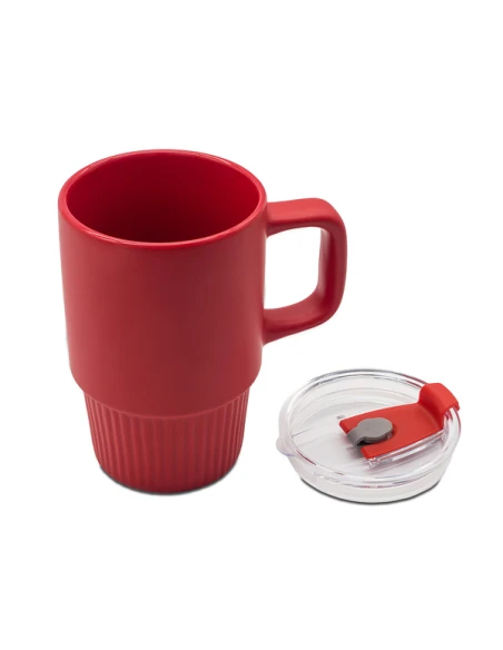 Kubek ceramiczny Azzurro 440 ml, czerwony