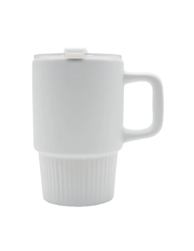 Kubek ceramiczny Azzurro 440 ml, biały