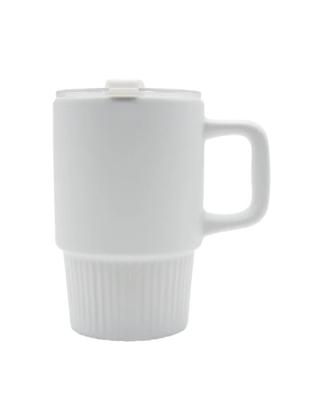 Kubek ceramiczny Azzurro 440 ml, biały