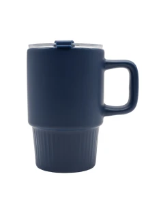 Kubek ceramiczny Azzurro 440 ml, granatowy