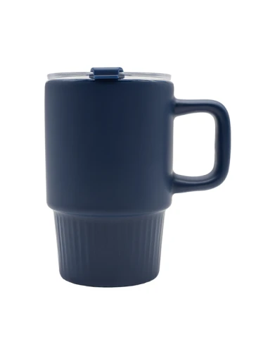 Kubek ceramiczny Azzurro 440 ml, granatowy