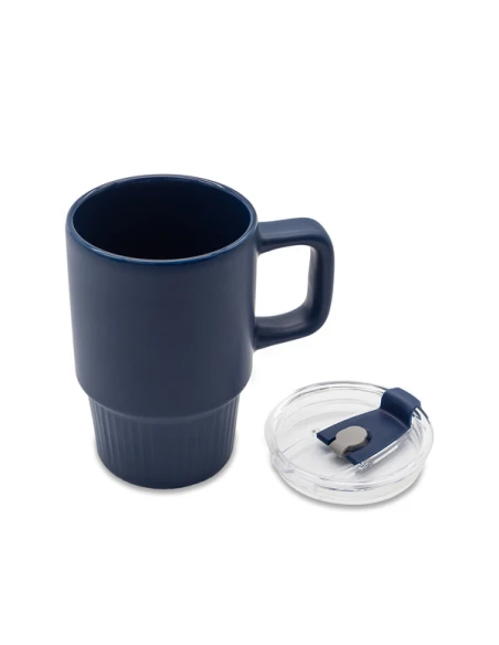 Kubek ceramiczny Azzurro 440 ml, granatowy