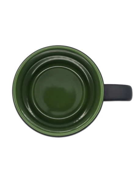 Kubek ceramiczny Esla 345 ml, ciemny zielony
