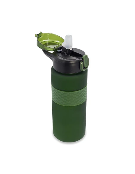 Bidon ze słomką Noviq 700 ml, ciemny zielony
