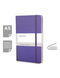 MOLESKINE Notatnik ok. A5, fioletowy