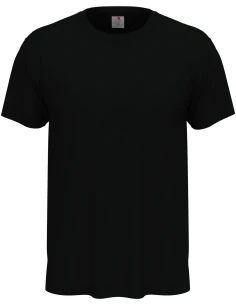 T-shirt unisex 155 g/m2, rozmiar M – czarny