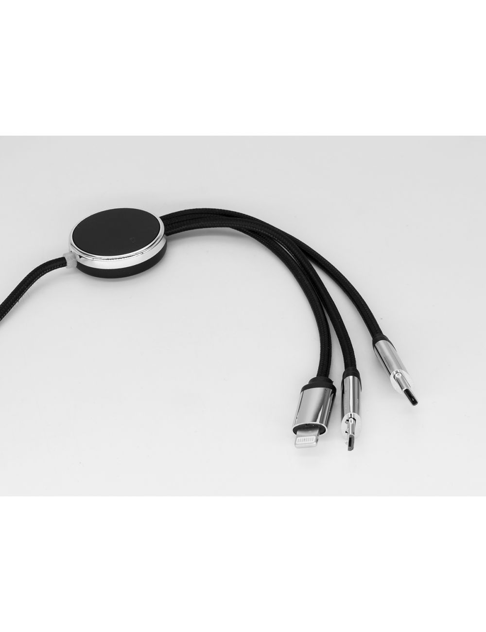 DŁUGI KABEL 4W1 Z PODŚWIETLANYM LOGO