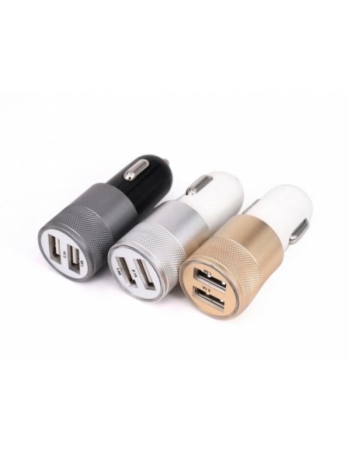 Metalowa ładowarka samochodowa x2 USB