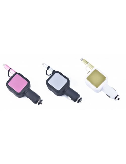 Ładowarka samochodowa ze zwijanym kablem