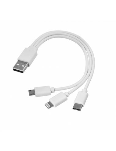 Kabel USB 3w1 micro USB +...