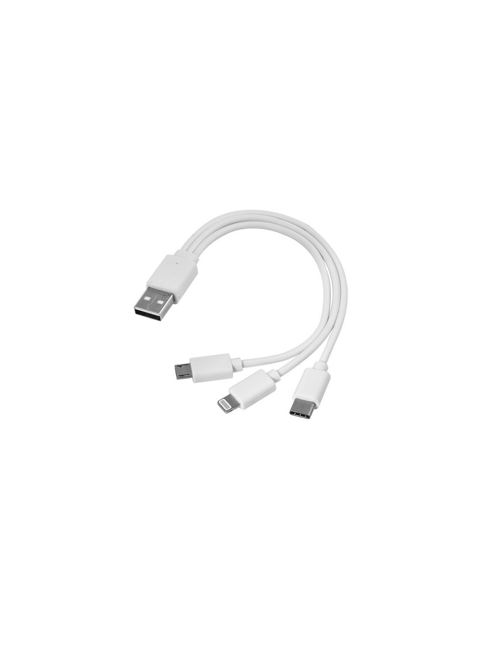 Kabel USB 3w1 micro USB + USB typ C + Lightning