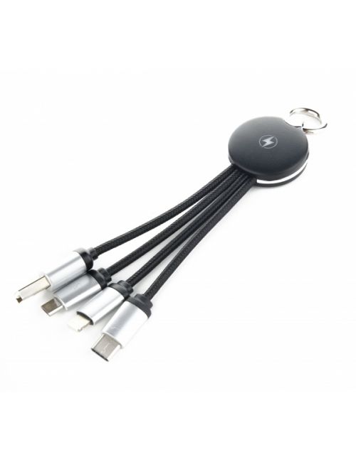 Kabel 3w1 z podświetlanym logo