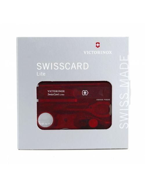 SwissCard Lite czerwony transparentny