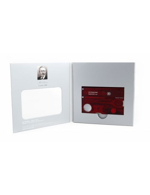 SwissCard Lite czerwony transparentny