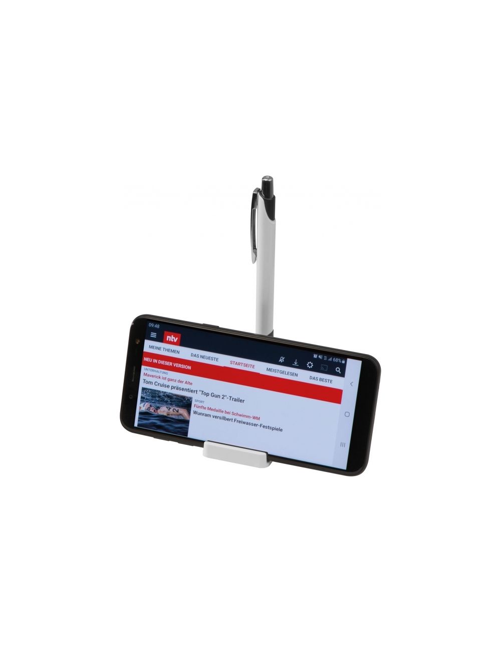 Stojak na telefon z długopisem Regina