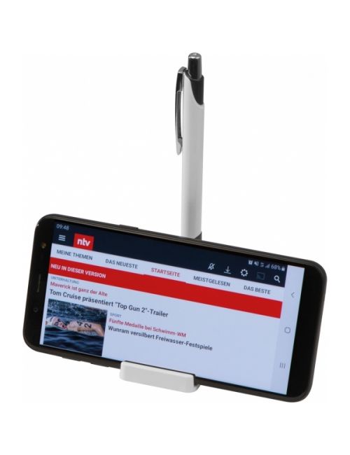 Stojak na telefon z długopisem Regina