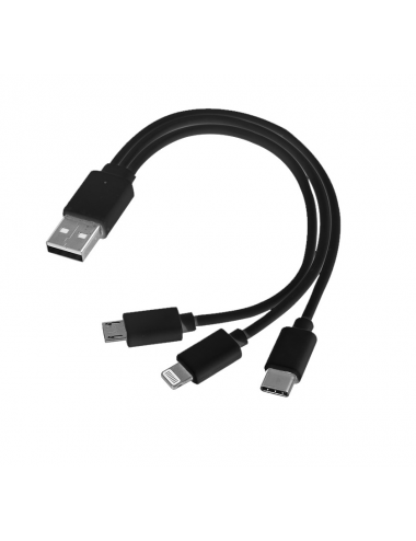 Kabel USB 3w1 micro USB +...