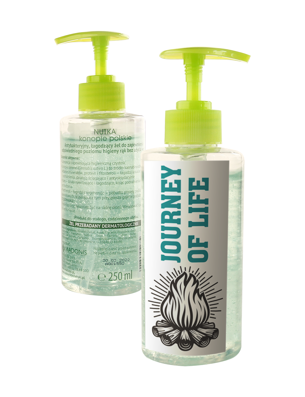 Żel antybakteryjny 250ml Nutka