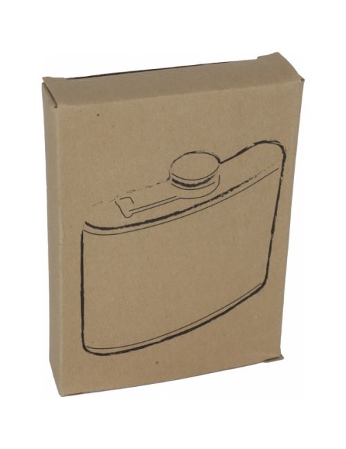 Piersiówka ze stali nierdzewnej z drewnianą powłoką