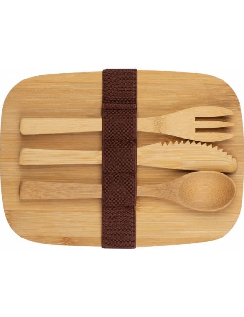 Lunchbox ze stali nierdzewnej z bambusową pokrywką