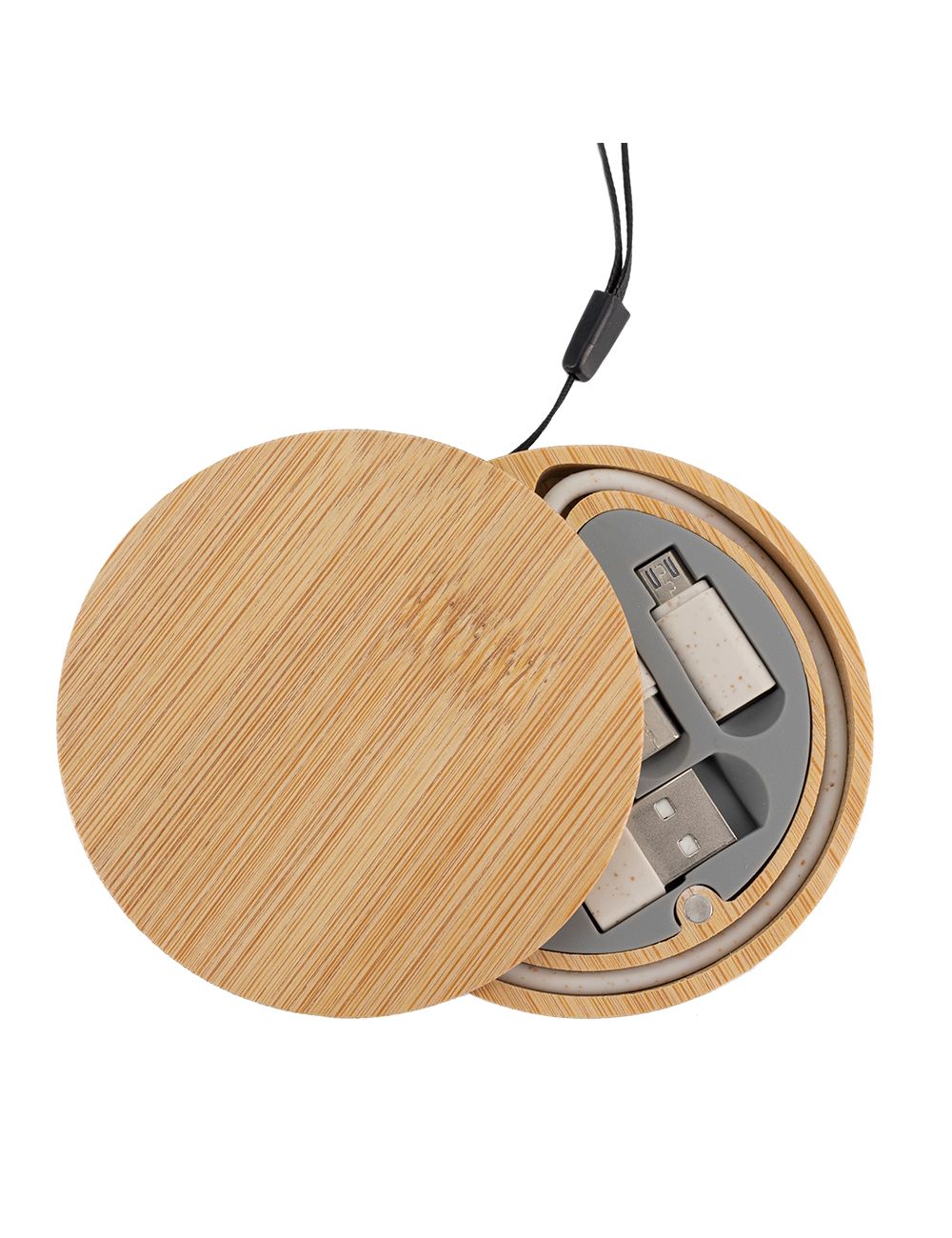 kabel 4w1 w drewnianej obudowie